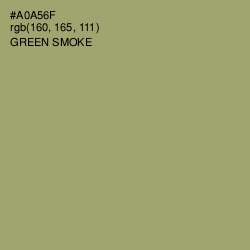 #A0A56F - Green Smoke Color Image